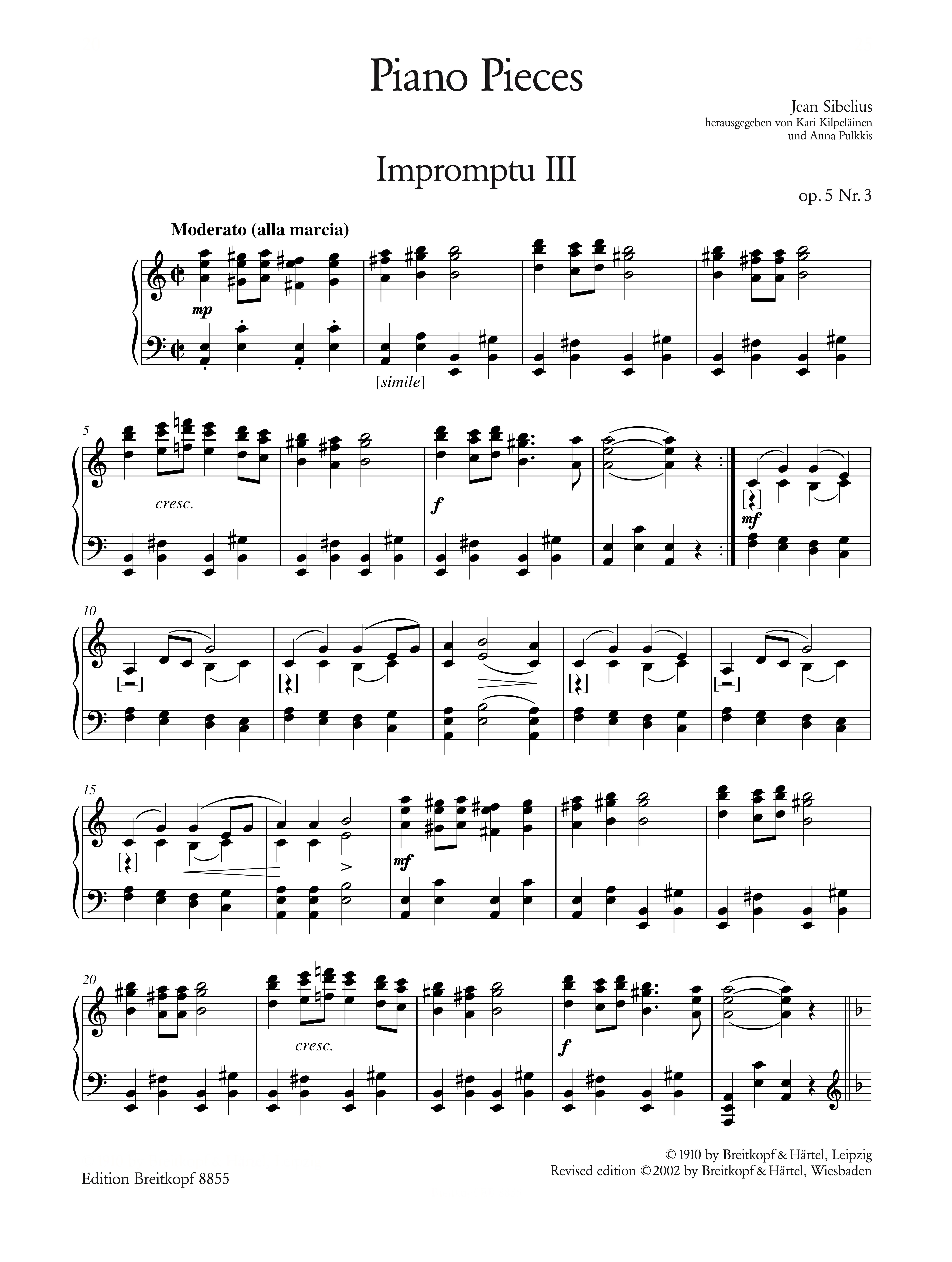 Selected Piano Pieces