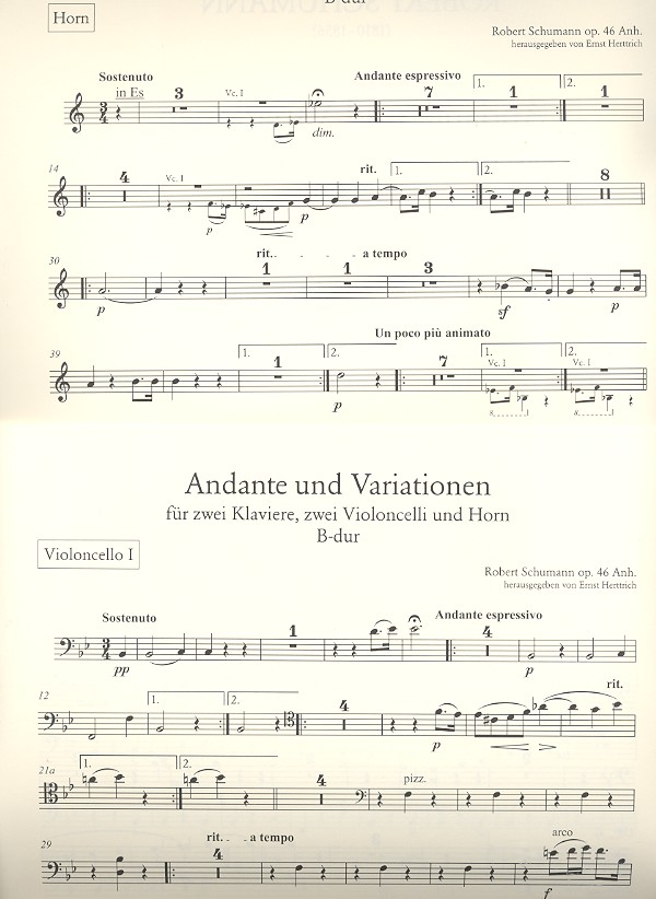 Andante und Variationen B-Dur op.46 Anh.