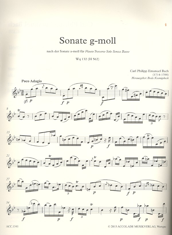 Sonate g-Moll Wq132 (H562)