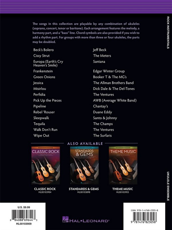 Rock Instrumentals: Ukulele Ensemble Rock