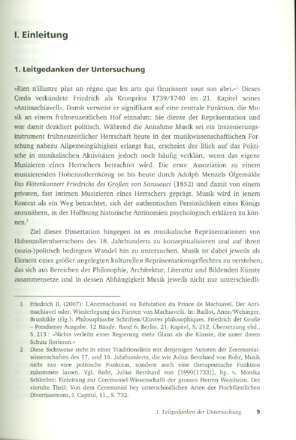 Musikalische Repräsentationspolitik in Preußen (1688-1797)