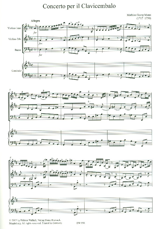 Concerto per il clavicembalo D-Dur
