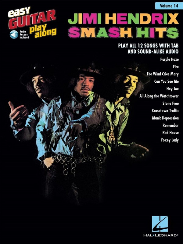 Jimi Hendrix - Smash Hits  (+audio access): easy guitar playalong vol