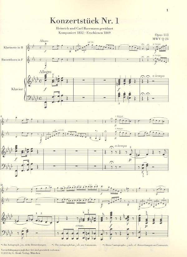 Konzertstücke op.113 und op.114