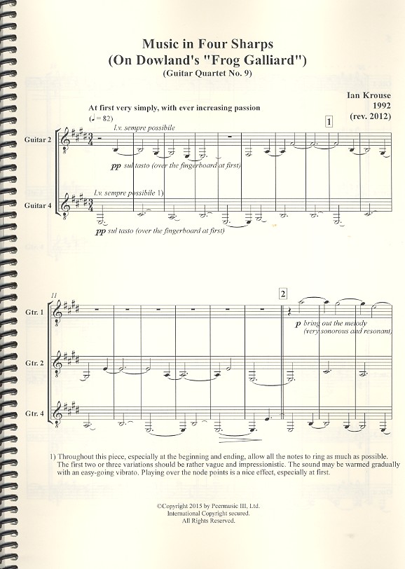 Music in four Sharps
