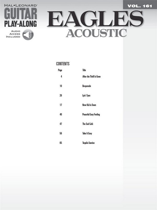 The Eagles Acoustic (+Audio Access): guitar playalong vol.161
