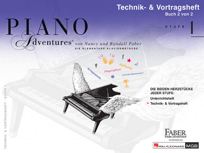 Piano Adventures Stufe 1 - Technik- und Vortragsheft Band 2