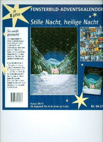 Leuchtender Fensterbild-Adventskalender Din A2 Stille Nacht