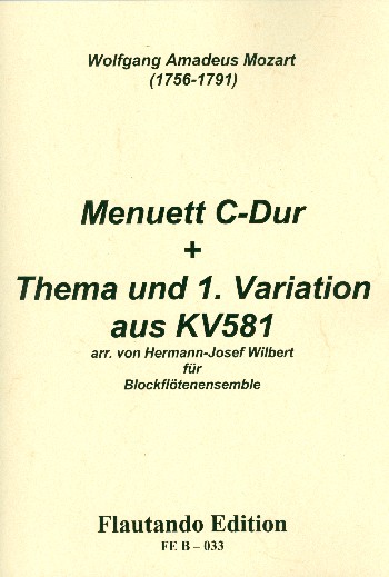 Menuett C-Dur, Thema und 1. Variation aus KV581