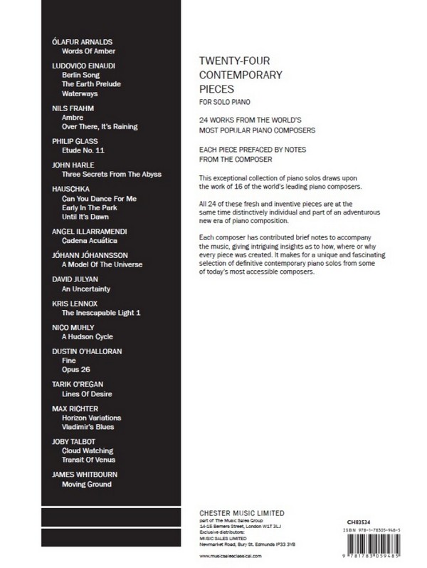 24 contemporary Pieces