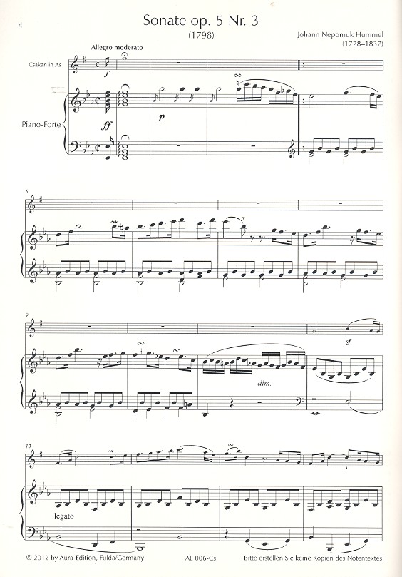 Sonate op.5,3 für Viola und Klavier