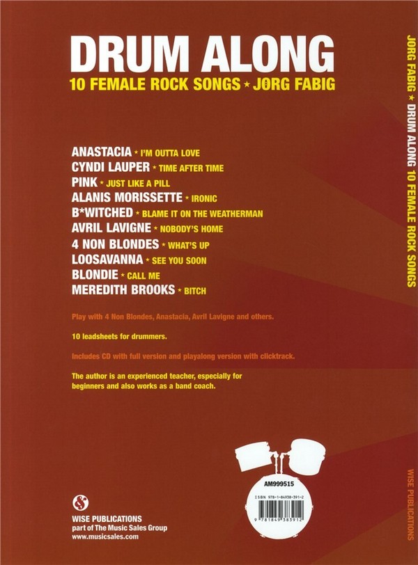 Drum along - 10 female Rock Songs (+CD):