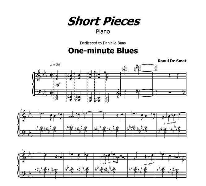 De Smet, Raoul, Short Pieces