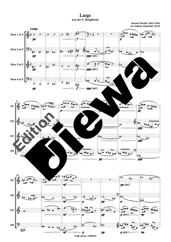 Dvorak, Antonin (arr. Stephan Schottstädt)