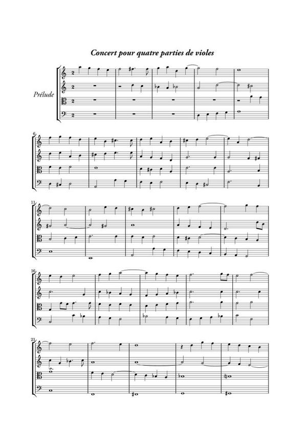 Marc-Antoine Charpentier, Concert pour quatre parties de violes (H.545