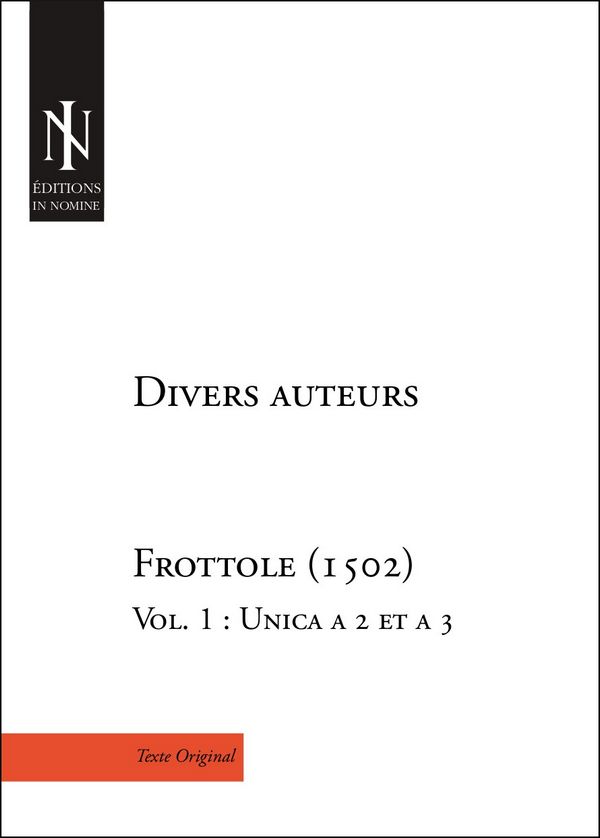 Divers Auteurs, Frottole (1502) - Vol. 1