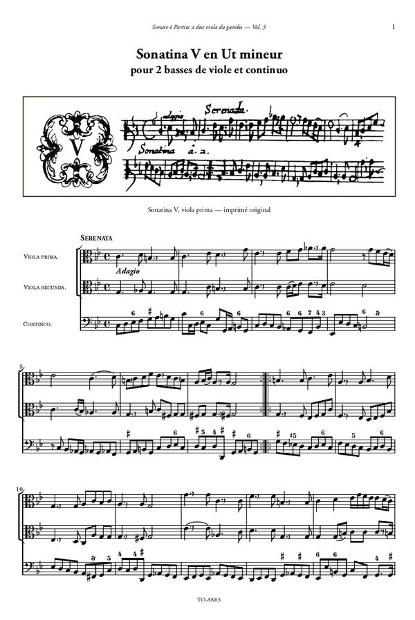 August Kühnel, Sonate ô partite a due viola da gamba (Volume 3)