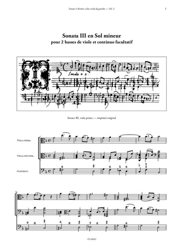 August Kühnel, Sonate ô partite a due viola da gamba (Volume 2)