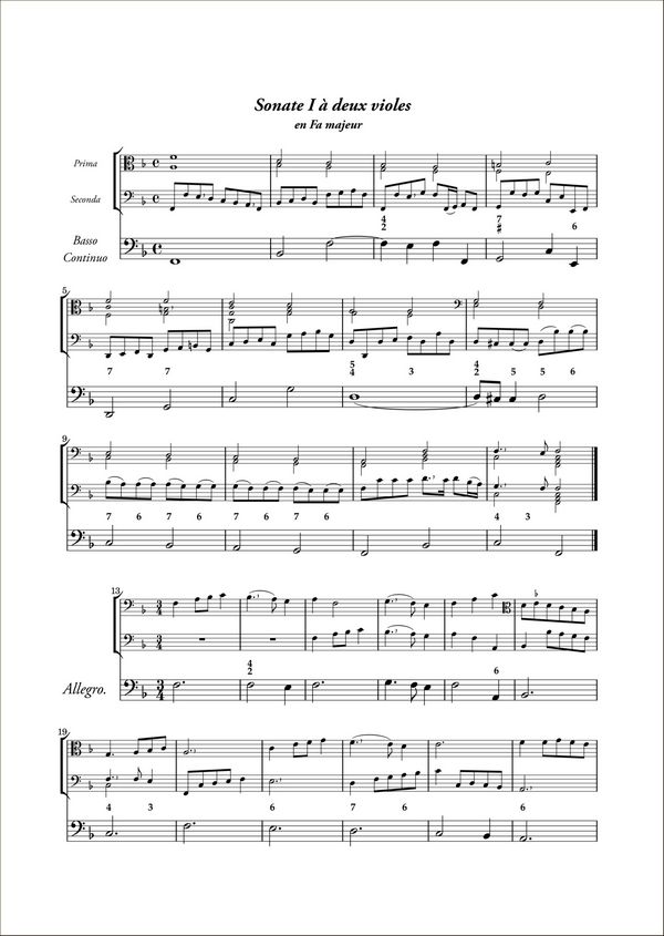 August Kühnel, Sonate ô partite a due viola da gamba (volume 1)