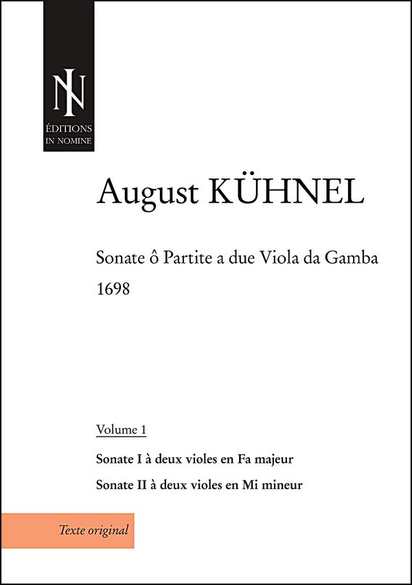 August Kühnel, Sonate ô partite a due viola da gamba (volume 1)