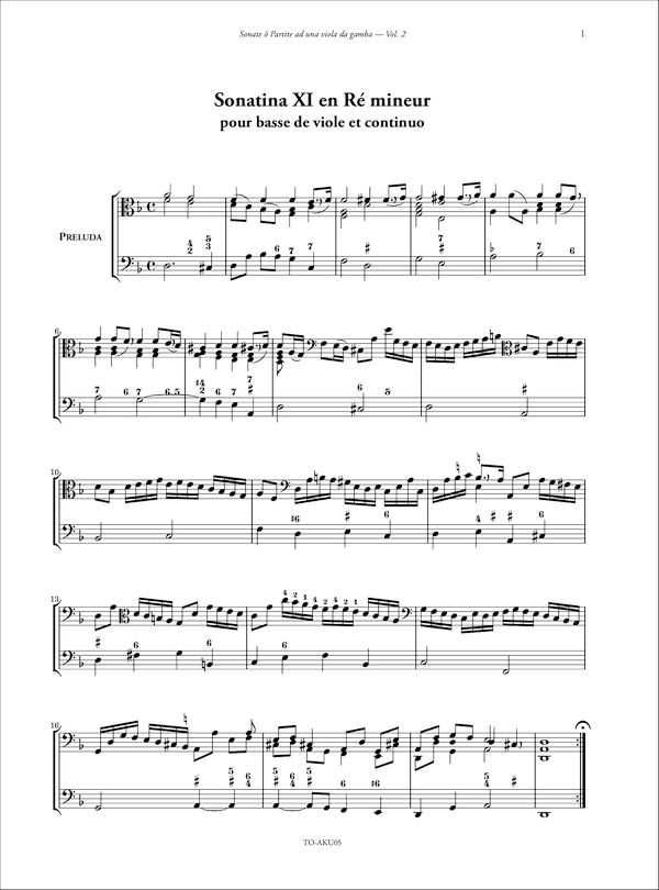 August Kühnel, Sonate ô partite ad una viola da gamba (Volume 2)