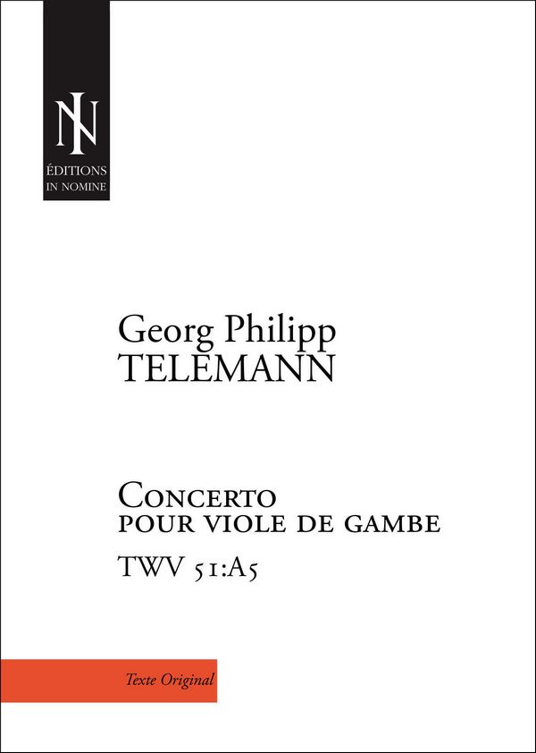 Georg Philipp Telemann, Concerto pour viole de gambe en la majeur TWV 
