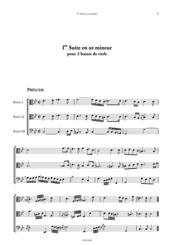 Louis Couperin, Première suite en ut mineur