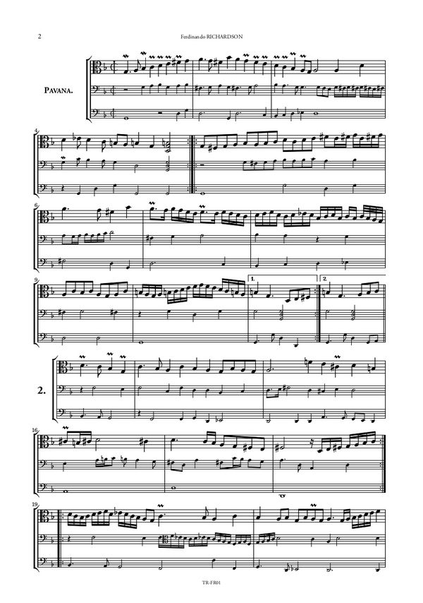 Ferdinando Richardson, Pavan, Gaillard & Variatio
