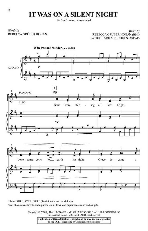 Rebecca Grüber Hogan, It Was on a Silent Night