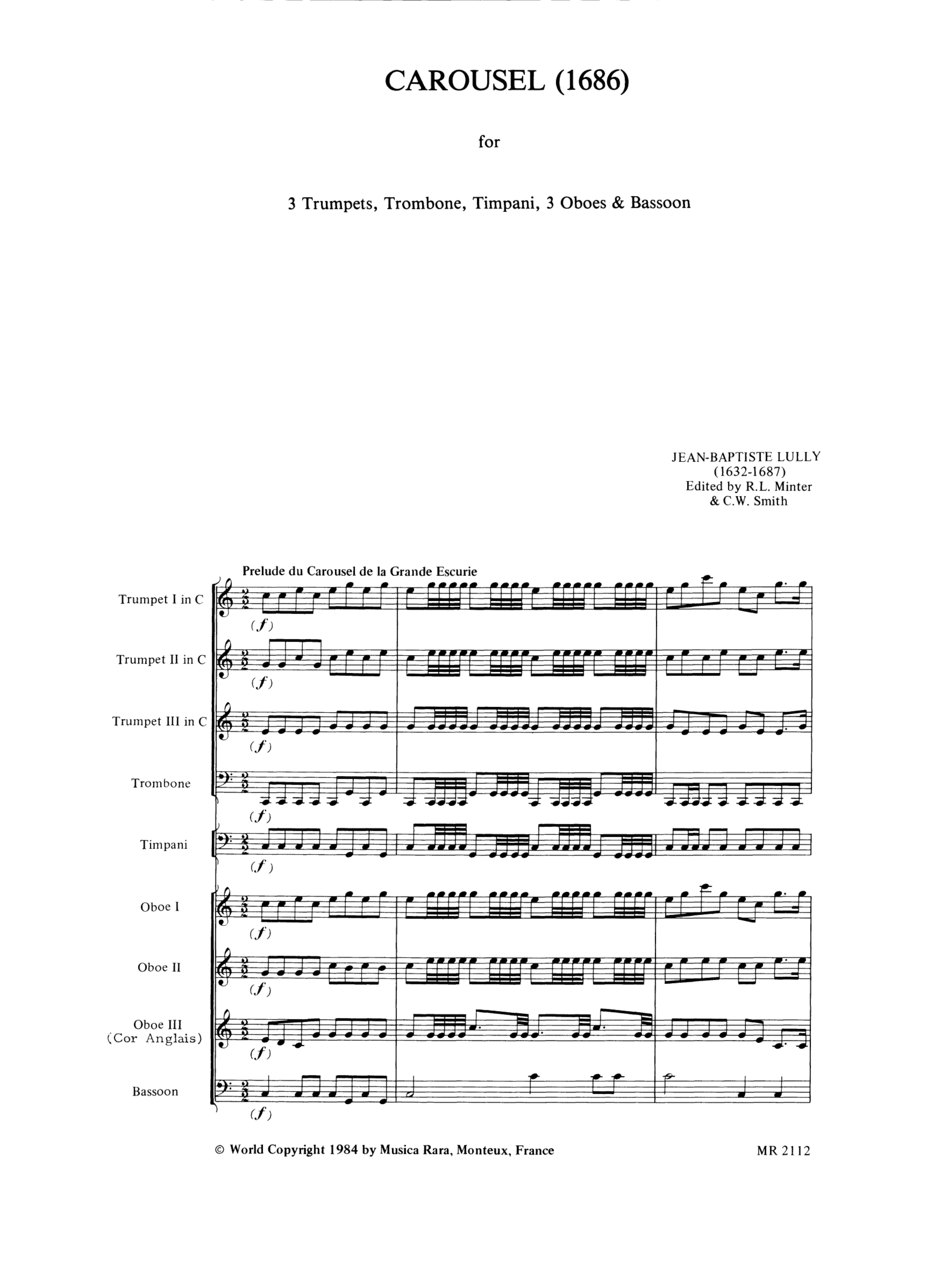 Lully, Jean-Baptiste Suite in D-dur op. 2 Nr. 1