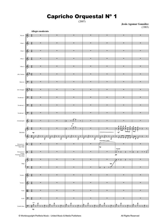 Agomar González, Jesús, Capricho Orquestal No. 1