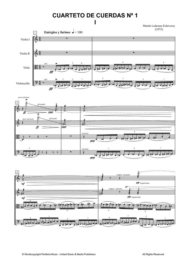 Ledesma, Martín, Cuarteto de cuerdas No. 1