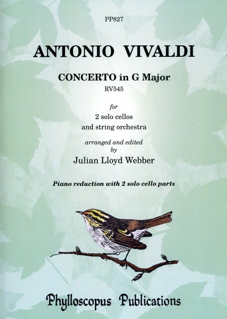 Antonio Vivaldi Arr: Julian Lloyd Webber Ed: Julian Lloyd Webber Reduc