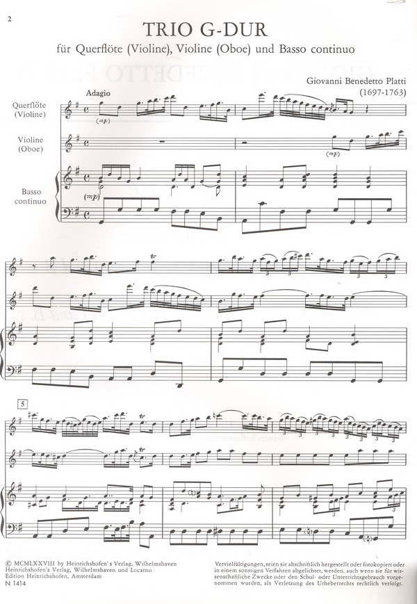 Triosonate G-Dur