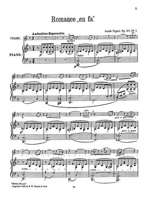 Romance In F op.58/1