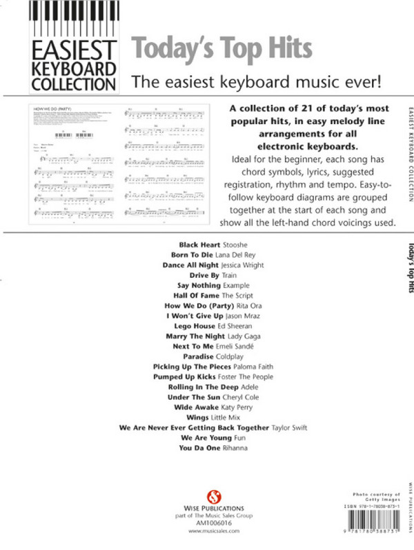 Easiest Keyboard Collection: Today's Top Hits