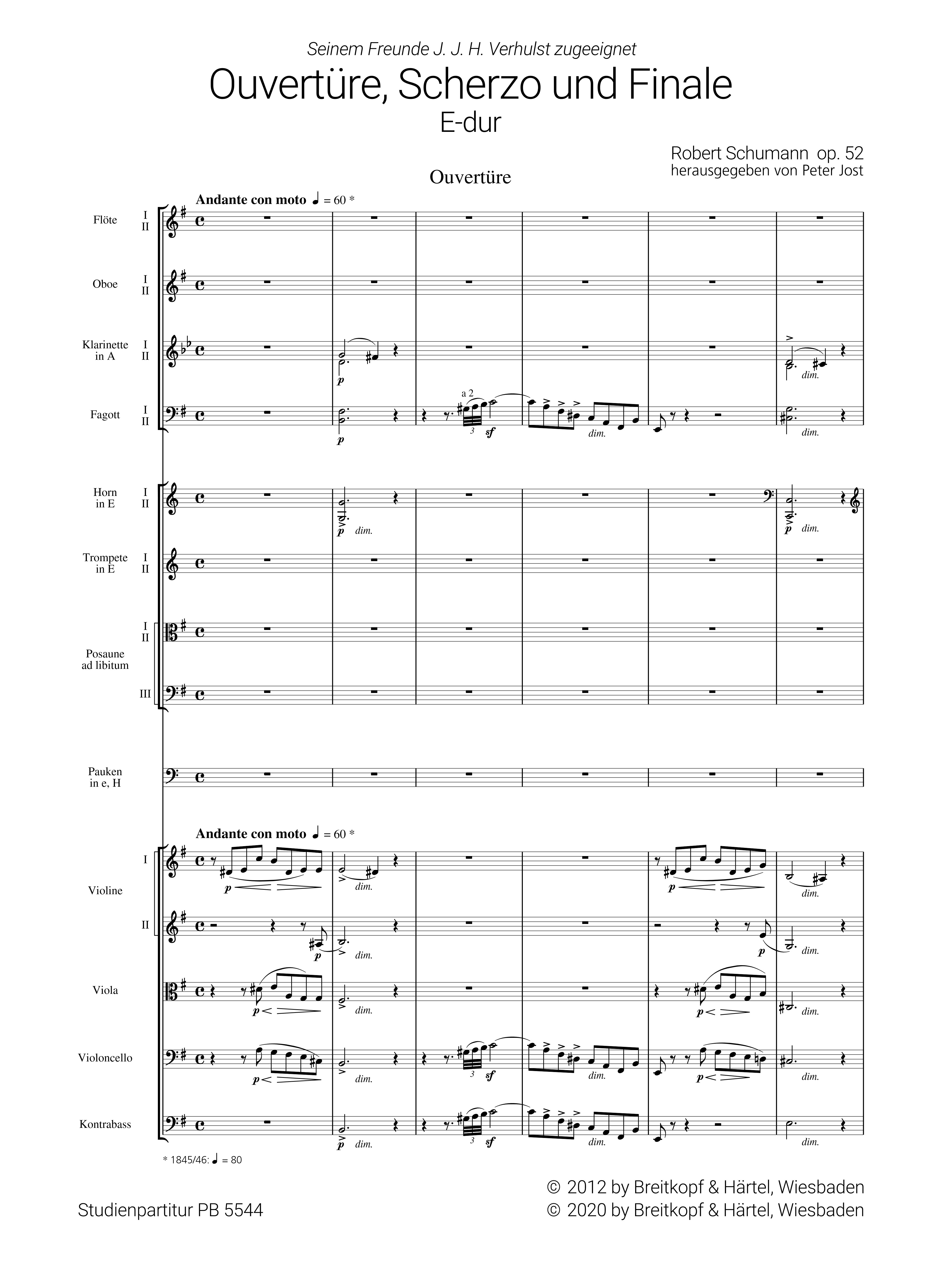 Ouvertüre, Scherzo und Finale E-Dur op.52