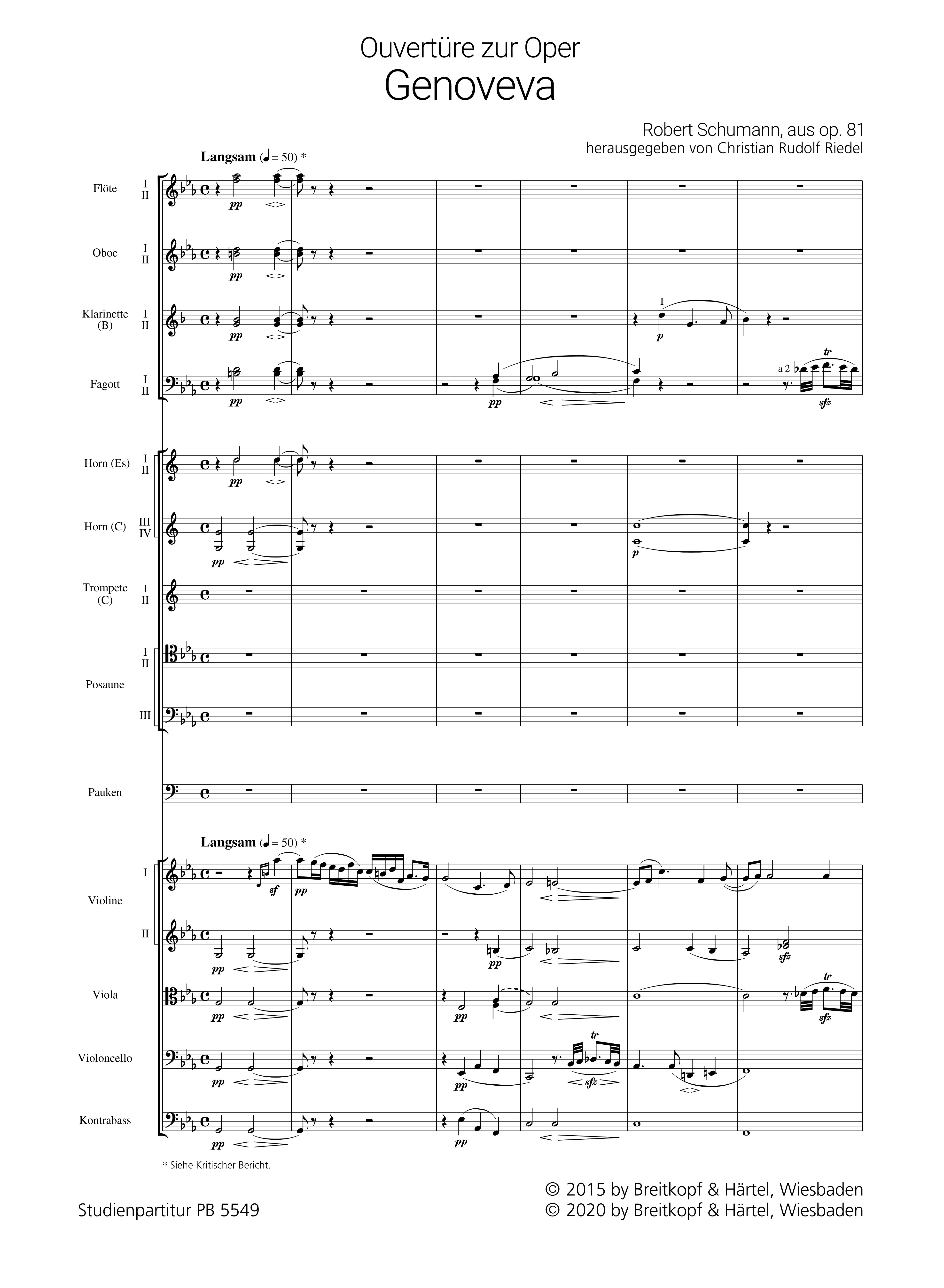 Genoveva op.81 - Ouvertüre zur Oper