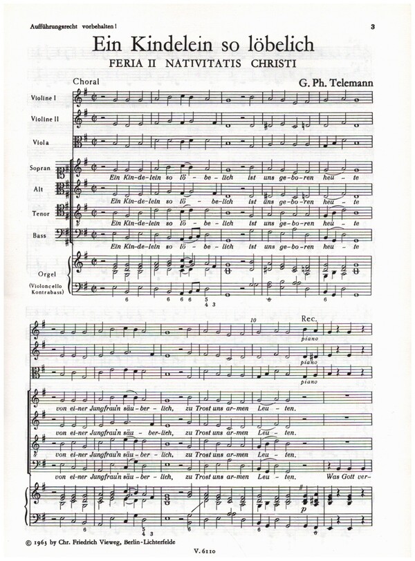 Weihnachtskantate 'Ein Kindelein so löblich'
