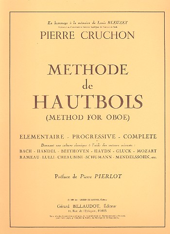 Méthode de hautbois 