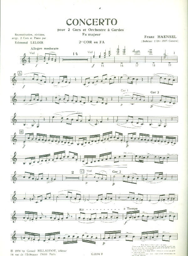 Concerto en fa majeur