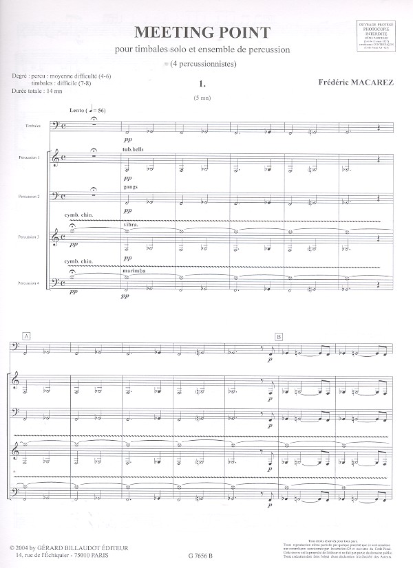 Meeting Point pour timbales et ensemble