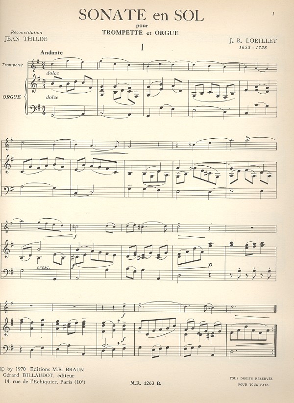 Sonate en sol majeur