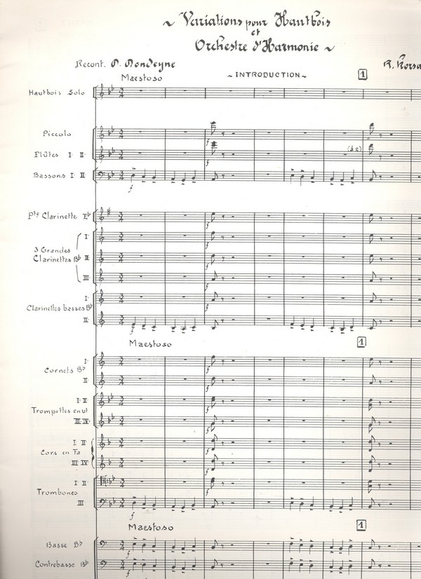 Variations pour hautbois et orchestre