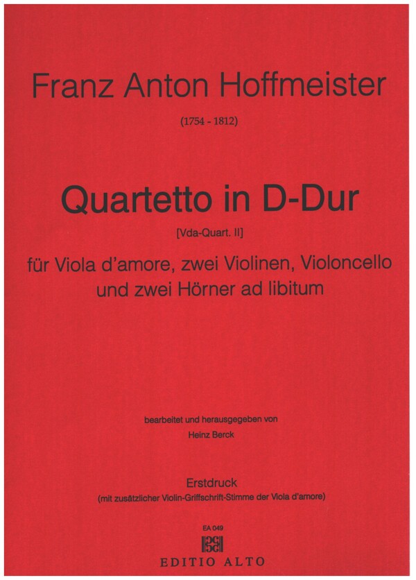 Quartetto in D-Dur (Vda-Quart. Nr.2)
