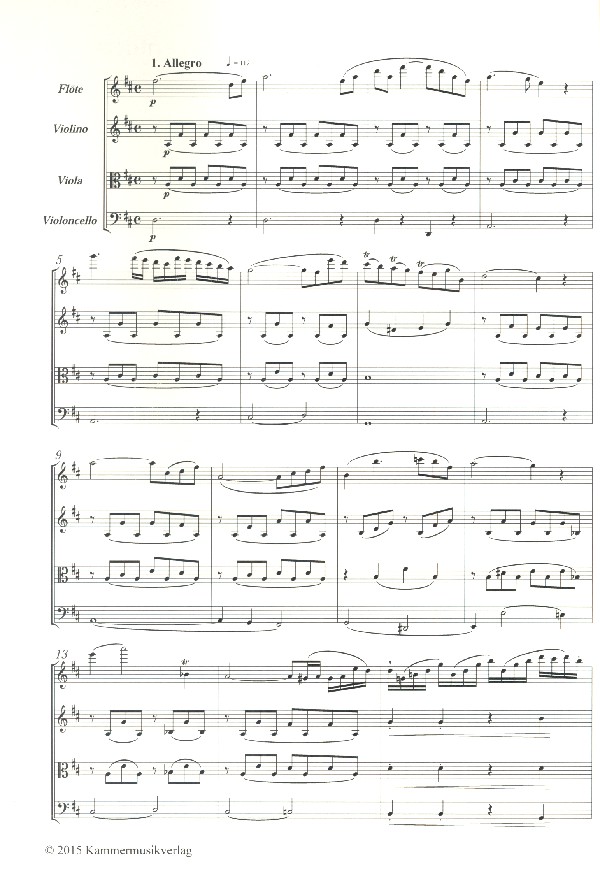 Flötenquartett (brilliant) D-Dur