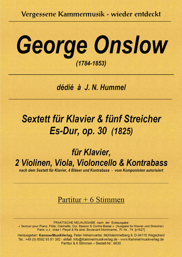 Sextett Es-Dur op.30