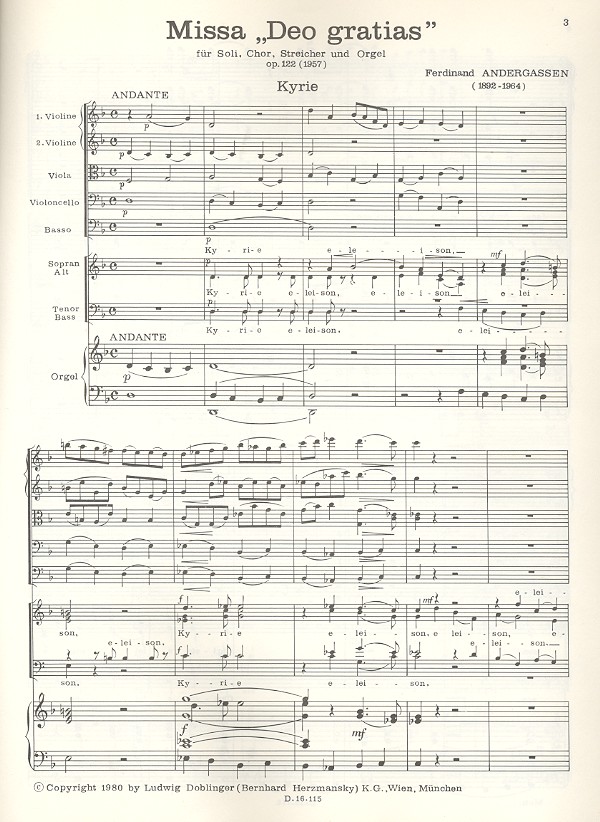 Missa Deo gratias op.122