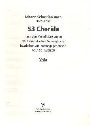 53 Bach-Choräle in der Fassung für das EG 