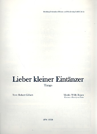 Lieber kleiner Eintänzer: